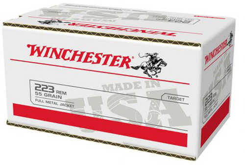 Winchester Ammo W223200 USA 223 Rem 55 Gr Full Metal Jacket (FMJ) 200 Round Box (Value Pack)